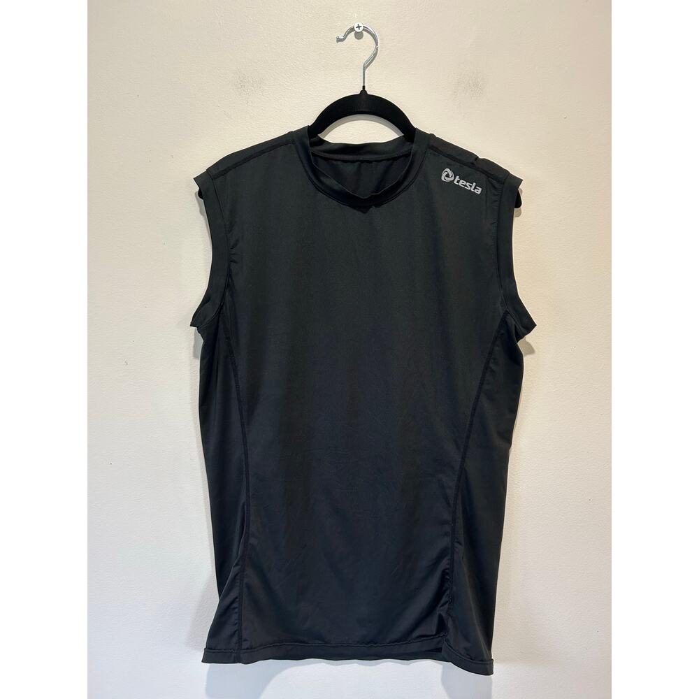 Tesla shirt black size XL sleeveless lightweight tech athletic